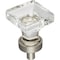 Jeffrey Alexander 1" Overall Length Satin Nickel Square Glass Harlow Cabinet Knob G140SN - alternate 1